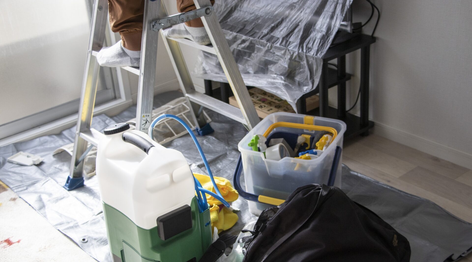 クリーニング床養生