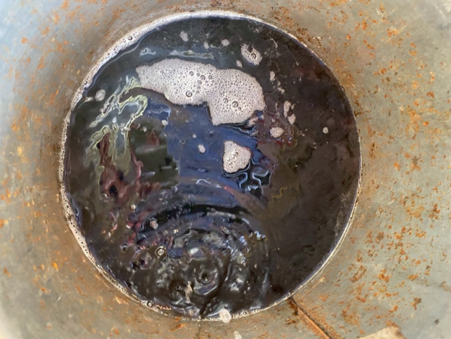 家庭用エアコン内部洗浄の汚水